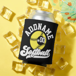 ソフトボパーソナライズされたールプレーヤーの名前の追加レトロチーム 缶クーラー