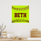 ソフトボパーソナライズされたールポスター ポスター (キッチン)