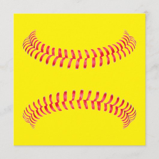 ソフトボパーソナライズされたール丸固定カード ノートカード (正面)