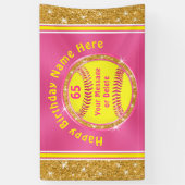 ソフトボパーソナライズされたール誕生日パーティーの装飾 横断幕 (縦)