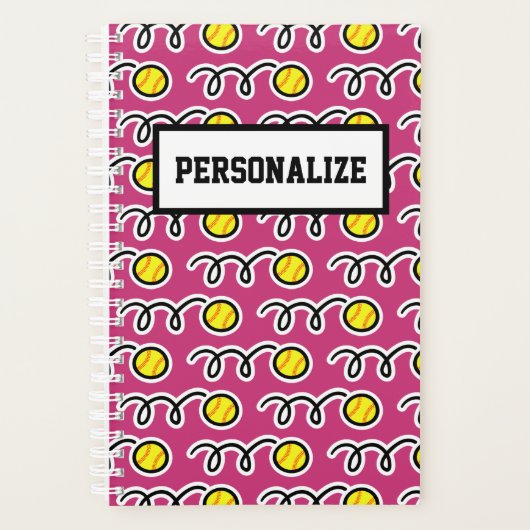 ソフトボパーソナライズされたール選手およびコーチ プランナー手帳 (正面)