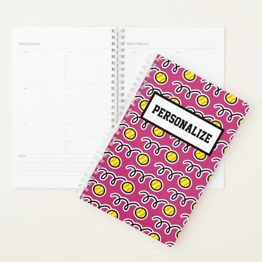 ソフトボパーソナライズされたール選手およびコーチ プランナー手帳 (ディスプレー)