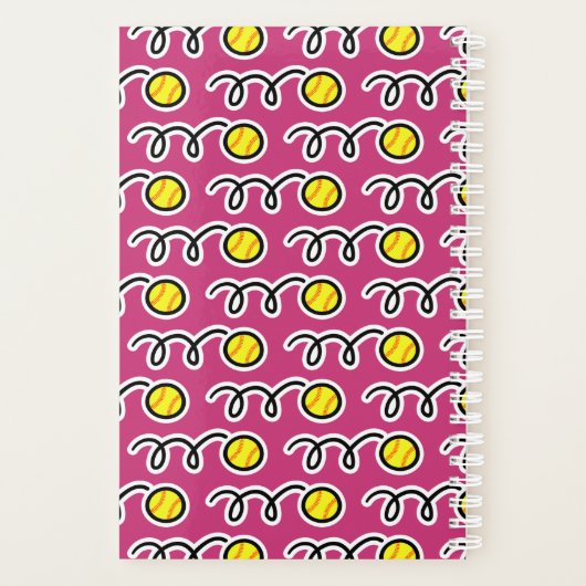 ソフトボパーソナライズされたール選手およびコーチ プランナー手帳 (裏面)