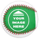 ソフトボパーソナライズされたール – イメージの追加/文字 ソフトボール (正面左)