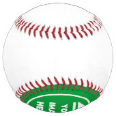 ソフトボパーソナライズされたール – イメージの追加/文字 ソフトボール (裏面)