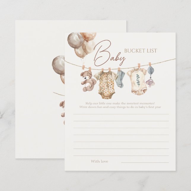 ソフトボホニュートラル赤ちゃん服ベビーバケットリスト (正面/裏面)