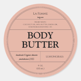 ソフトボホピンク化粧品スキンケア製品ラベル ラウンドシール