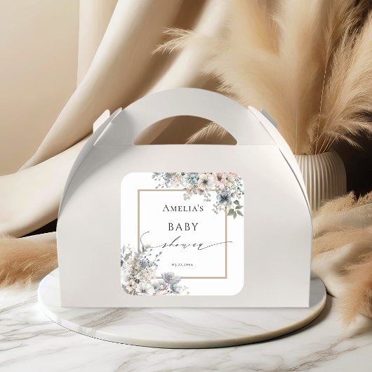 ソフトボホフローラボヘエレガントミアンベビーシャワー スクエアシール