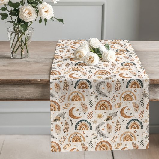 ソフトボホレインボーテーブルランナートライバルインスピレーション ロングテーブルランナー