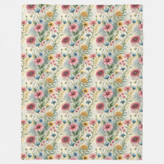 ソフトボホ野生の花彼女の魂のための完璧な贈り物 フリースブランケット (正面)