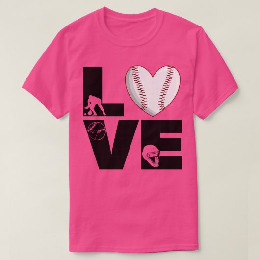 ソフトボーおもしろいルLOVE 12 Tシャツ (デザイン正面)