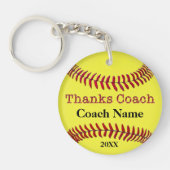 ソフトボーパーソナライズされたルコーチの安い贈り物 キーホルダー (正面)