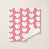 ソフトボーパーソナライズされたルピンクガーリーク バスタオルセット (ウォッシュタオル)