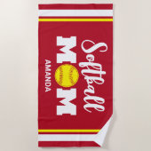 ソフトボーパーソナライズされたル母の日 ビーチタオル (正面)