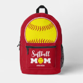 ソフトボーパーソナライズされたル母の日 プリントバックパック (正面)