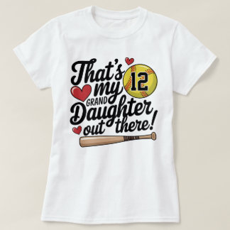 ソフトボールおばあちゃんが私の孫カスタム娘 Tシャツ