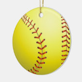 ソフトボールおもしろいスポーツゲームクリスマスホリデー セラミックオーナメント (左)