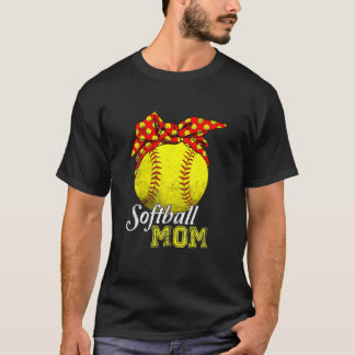 ソフトボールおもしろいママヒョウ野球ママ母D Tシャツ