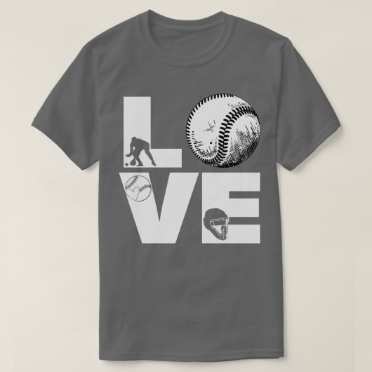 ソフトボールおもしろいラブ8 Tシャツ (デザイン正面)
