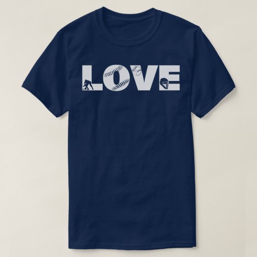 ソフトボールおもしろいLOVE 6 Tシャツ (デザイン正面)