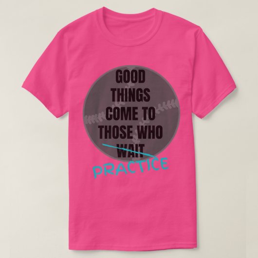 ソフトボールが人来に良いことをやる Tシャツ (デザイン正面)