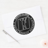 ソフトボールこうもりシール ラウンドシール (封筒)