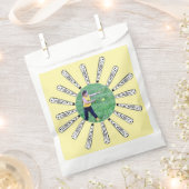 ソフトボールこうもりフォトフラワー フェイバーバッグ (クリップ留めされた状態)