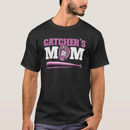 ソフトボールこうもり捕手打者Catc Tシャツ (正面)