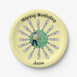 ソフトボールこうもり花 ペーパープレート