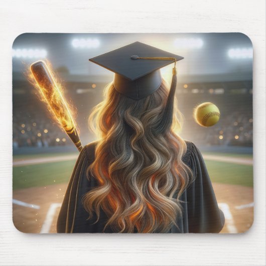 ソフトボールで女子大生と炎のこうもり マウスパッド (正面)