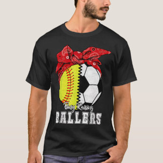 ソフトボールとサッカー バジー・レイジング・ボラーズ Tシャツ