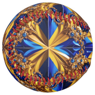 ソフトボールとスウェーデンカラーズデザイン ソフトボール