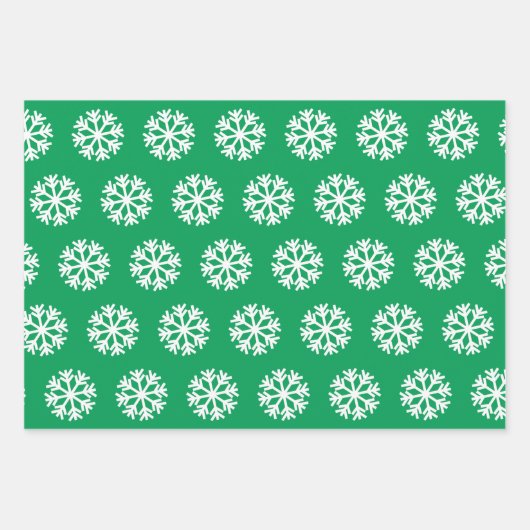 ソフトボールとスノーフレーク赤と緑のクリスマス ラッピングペーパーシート (正面3)