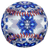 ソフトボールとブルーホワイトカラーデザイン ソフトボール (正面)