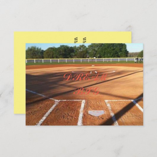 ソフトボールな人生 招待状 (正面/裏面)