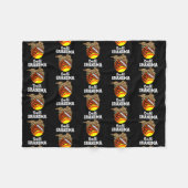 ソフトボールのおばあおもしろいちゃんがバレーボールバスケットボール フリースブランケット (正面(横))