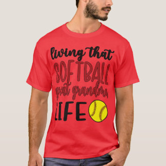 ソフトボールのおばあちゃん素晴らしライフを生きる Tシャツ