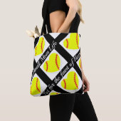 ソフトボールのお母さんの生命: ないハートのかすかののために トートバッグ (クローズアップ)