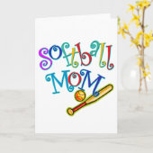 ソフトボールのお母さん カード (黄色い花)