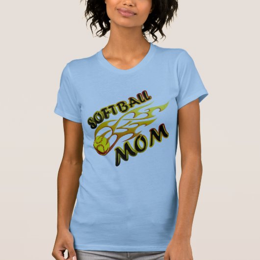 ソフトボールのお母さん(炎) copy.png tシャツ (正面)