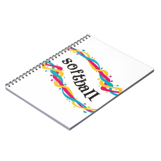 ソフトボールのねじれ ノートブック (左側)