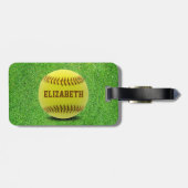 ソフトボールのカスタムな球の荷物のラベル ラゲッジタグ (裏面横)