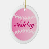 ソフトボールのクリスマスのオーナメント セラミックオーナメント (右)