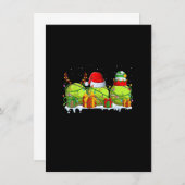 ソフトボールのクリスマスサンタクリスマスのためのママ男性女性Pl 招待状 (正面/裏面)