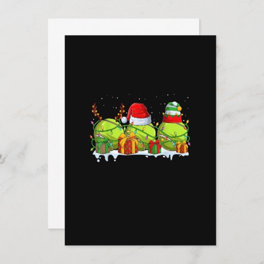 ソフトボールのクリスマスサンタクリスマスのためのママ男性女性Pl 招待状 (正面/裏面)