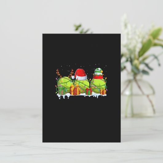 ソフトボールのクリスマスサンタクリスマスのためのママ男性女性Pl 招待状 (スタンド正面)