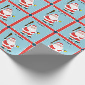 ソフトボールのクリスマスプレゼント ラッピングペーパー (角)