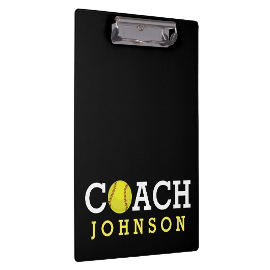 ソフトボールのコーチの名前をカスタムする クリップボード (右)