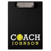 ソフトボールのコーチの名前をカスタムする クリップボード (正面)