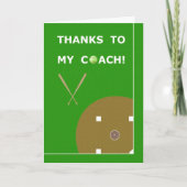 ソフトボールのコーチの挨拶状及びギフトありがとう サンキューカード (正面)